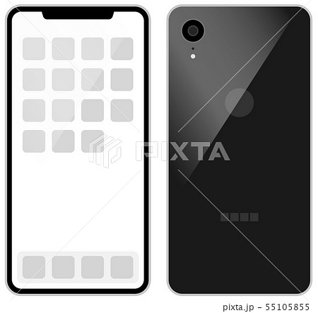 最新型スマートフォン（表面・裏面） 55105855