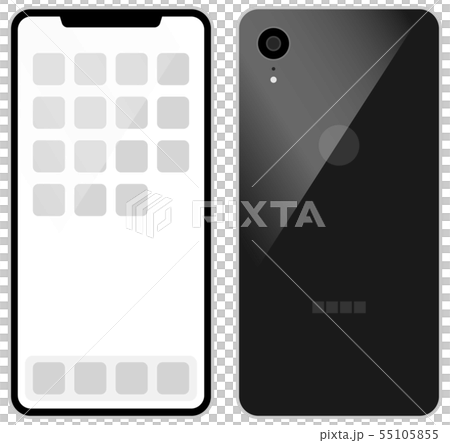 最新型スマートフォン（表面・裏面） 55105855