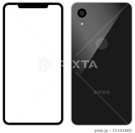 最新型スマートフォン（表面・裏面） 55105860