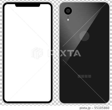 最新型スマートフォン（表面・裏面） 55105860