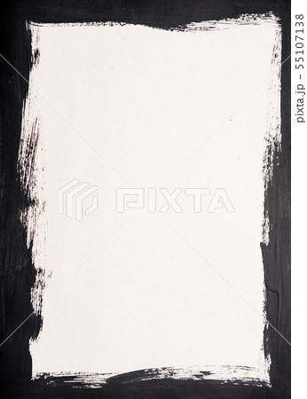 Black painted frame on white paper background Black painted frame on white paper background 55107138