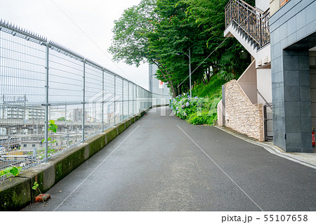 田端駅 南口改札 周辺 不動坂の写真素材