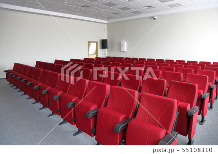 Rows of red seats Rows of red seats 55108310