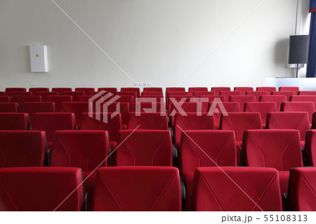 Rows of red seats Rows of red seats 55108313