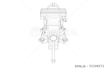 Outline vise vector. Wire-frame style Outline vise vector. Wire-frame style 55108571