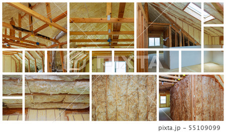 Heat isolation in new prefabricated house with 55109099