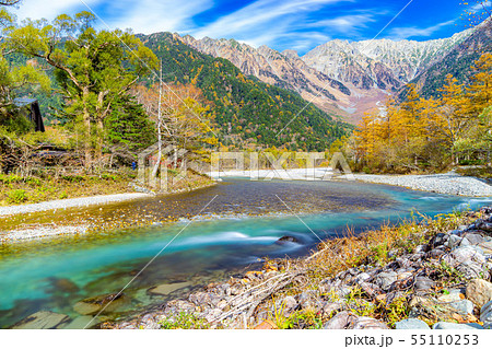 秋 上高地 朝 【長野県】 秋 上高地 朝 【長野県】 55110253