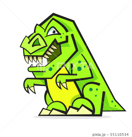 Angry Dinosaur Vector Illustration For Your Design 55110534