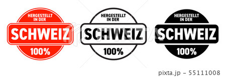 Made in Switzerland vector icon. Hergestellt in 55111008