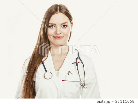 Woman medical doctor with stethoscope. Health care 55111659