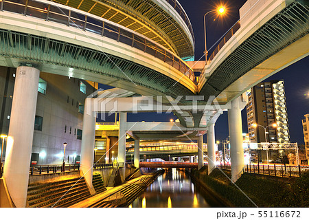 名古屋 黒川ジャンクションの夜景 名古屋 黒川ジャンクションの夜景 55116672
