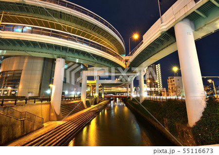 名古屋 黒川ジャンクションの夜景 名古屋 黒川ジャンクションの夜景 55116673