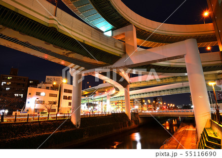 名古屋 黒川ジャンクションの夜景 名古屋 黒川ジャンクションの夜景 55116690