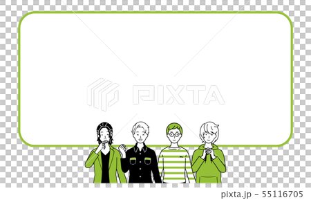 人排隊的例證-插圖素材 [55116705] - PIXTA圖庫