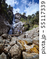 Roadside waterfall. Nepal, Himalayas, Everest Base Camp Trekking, Sagarmatha National Park 55117339