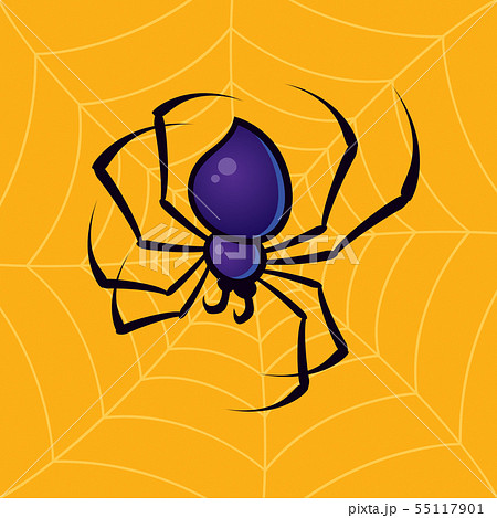 Spider With Web Background Spider With Web Background 55117901