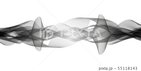 Abstract black and white Sound Wave Abstract black and white Sound Wave 55118143