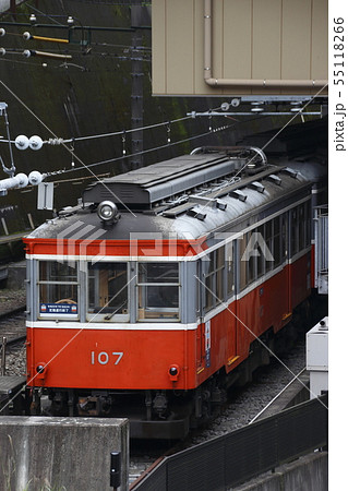 箱根登山鉄道モハ1形107号(定期運行最終日) 箱根登山鉄道モハ1形107号(定期運行最終日) 55118266