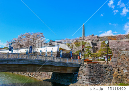 ■ 甲府城 ■ 舞鶴城公園 ■ 快晴 ■ 山梨県 ■ 桜満開 55118490