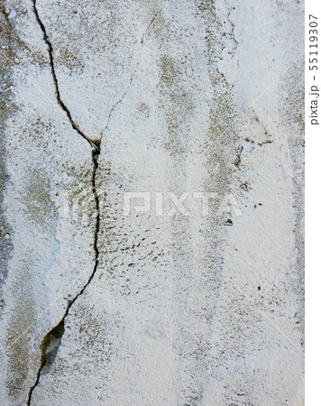 Old grungy, weathered concrete wall with big Old grungy, weathered concrete wall with big 55119307