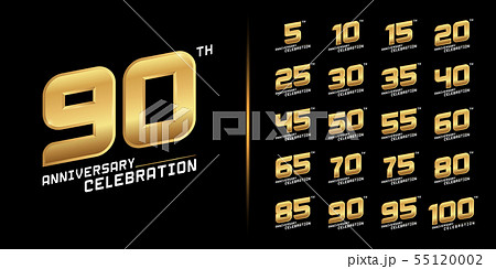 Set of premium anniversary logotype. Set of premium anniversary logotype. 55120002