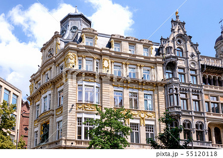 Classic architecture buildings in Antwerp 55120118