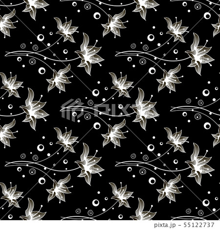 Beautiful seamless pattern with flowers. Beautiful seamless pattern with flowers. 55122737