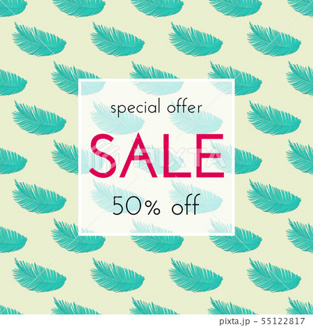 Sale floral card. Vector illustration 55122817