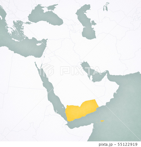 Map of Middle East - Yemen Map of Middle East - Yemen 55122919
