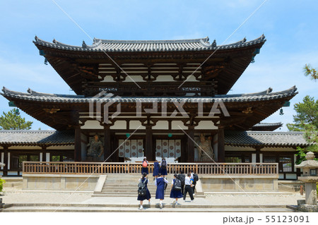 法隆寺　中門 55123091