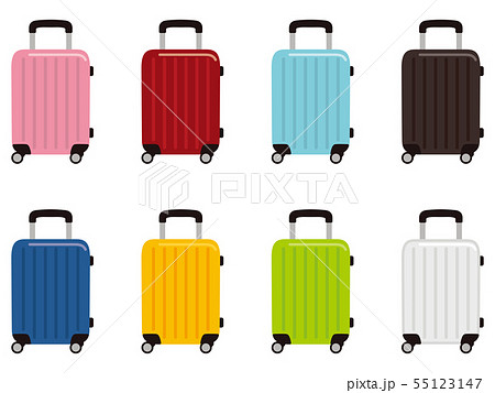カラフルなスーツケース トランクのイラスト素材