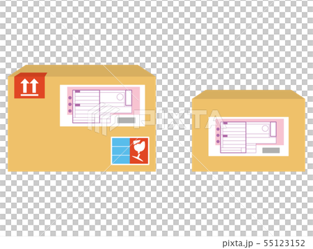 宅急便の荷物　ダンボール 55123152