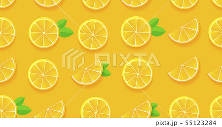 Orange slices seamless pattern, modern plat graphic for fabric or packege design 55123284