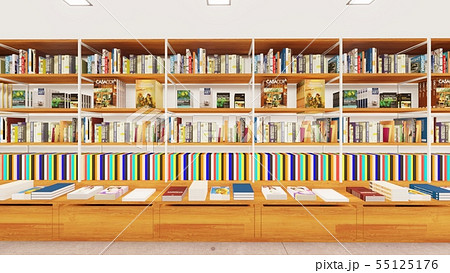 本屋 Cgリアル10 明るい 人無しのイラスト素材