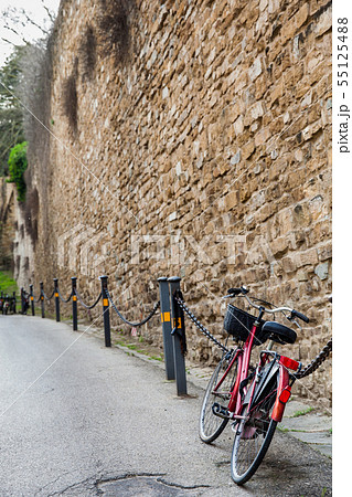 Bicycle parked at the streets of Florence Bicycle parked at the streets of Florence 55125488