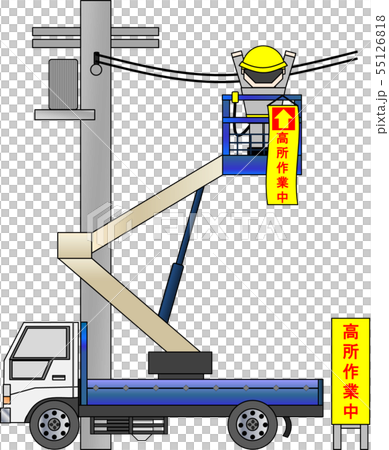 High place work vehicle (during high place work) 55126818