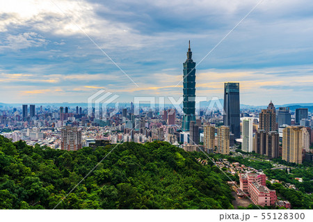 cityscape of Taipei, Taiwan 55128300