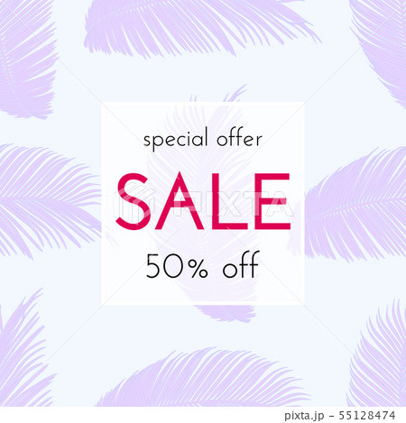 Sale floral card. Vector illustration Sale floral card. Vector illustration 55128474