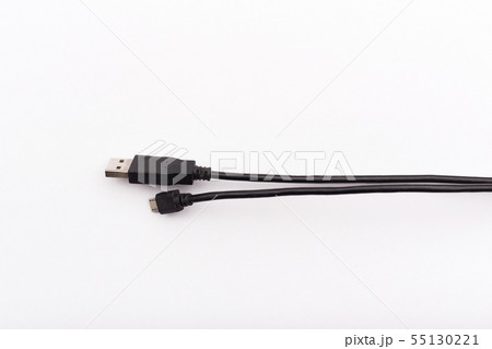 USB cable isolated on white background USB cable isolated on white background 55130221