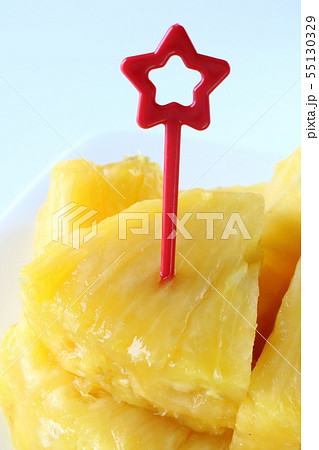 カットパイナップルの写真素材