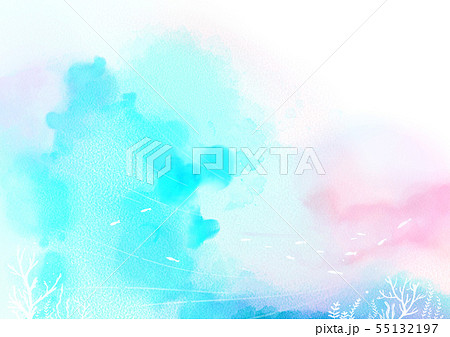 Summer background, abstract watercolor background vector 025 55132197