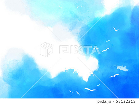 Summer background, abstract watercolor background vector 005 55132215