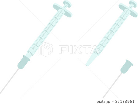 細い注射器のイラスト素材