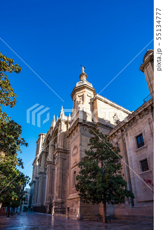 Cathedral of Incarnation in Granada city. Andalusia, Spain. Cathedral of Incarnation in Granada city. Andalusia, Spain. 55134777