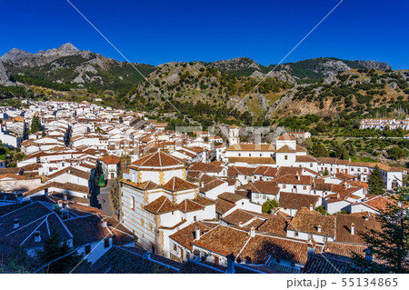 Grazalema, white village in the province of Cadiz, Andalusia, Spain Grazalema, white village in the province of Cadiz, Andalusia, Spain 55134865