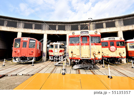 津山まなびの鉄道館　旧津山扇形機関車庫　近代化産業遺産　鉄道記念物　岡山県津山市 55135357