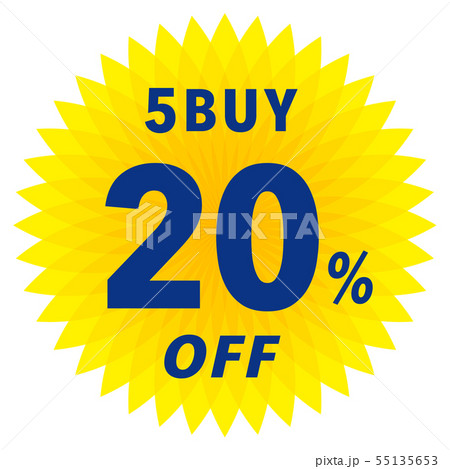 5BUY 20%OFF ラベル 55135653