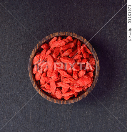 goji berry on black background 55135675