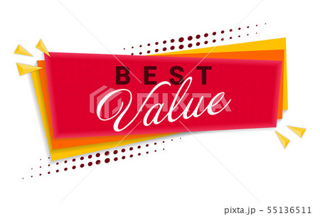 Best Value Banner Template Design. Vector Illustration. 55136511