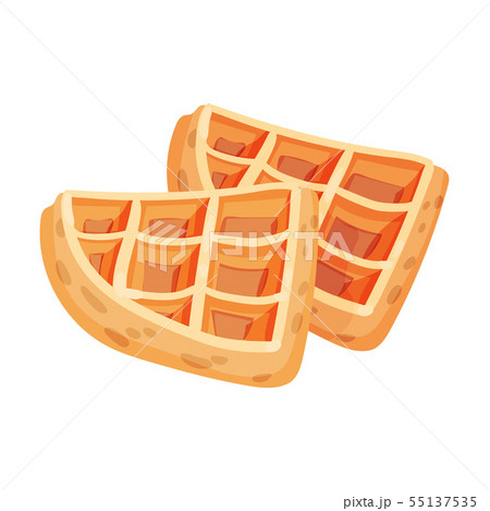 Soft triangular waffles. Vector illustration on white background. 55137535